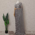 Charcoal Grey French Chantilly Lace Saree