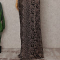 Smoky Bronze Fancy Metallic French Lace Saree Fabric