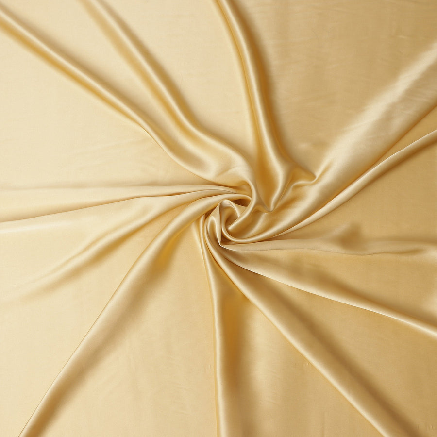Golden Champagne Pure Silk Satin Fabric 110cm | Chinese Silk