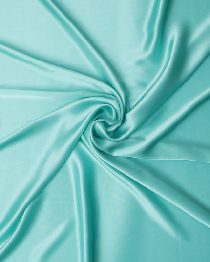 Aqua Blue Pure Silk Satin Fabric 110cm | Chinese Silk Satin
