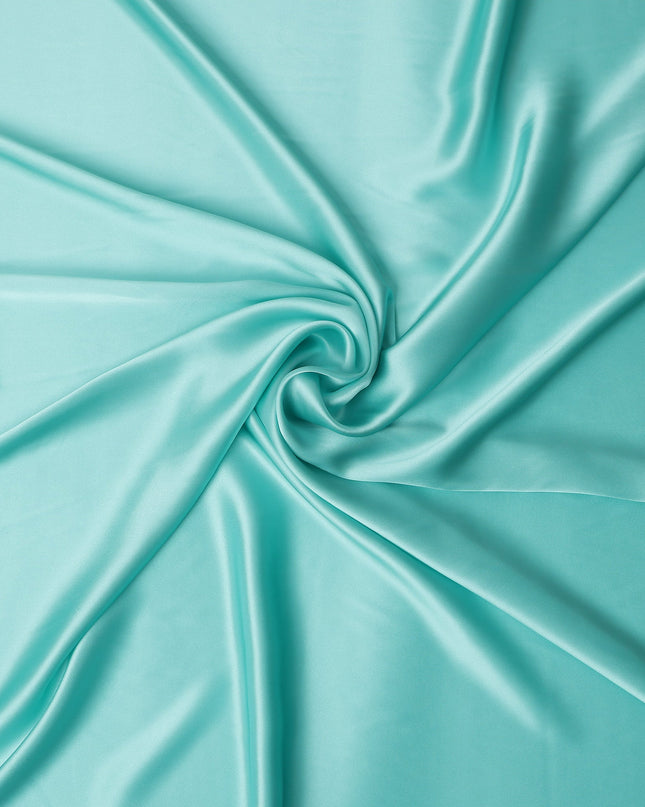 Aqua Blue Pure Silk Satin Fabric 110cm | Chinese Silk Satin