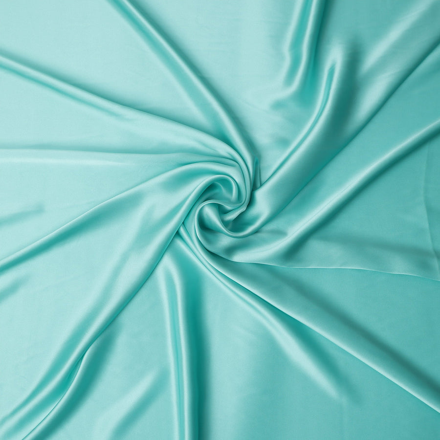 Aqua Blue Pure Silk Satin Fabric 110cm | Chinese Silk Satin