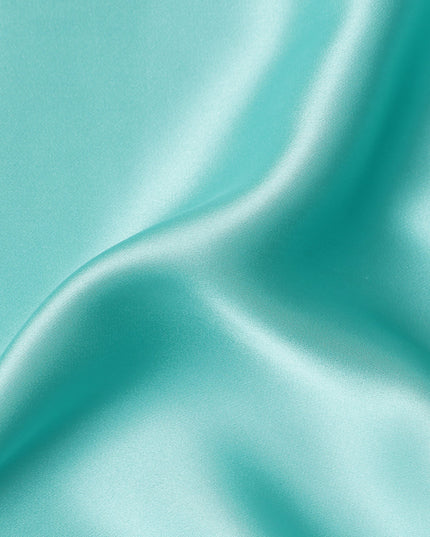Aqua Blue Pure Silk Satin Fabric 110cm | Chinese Silk Satin