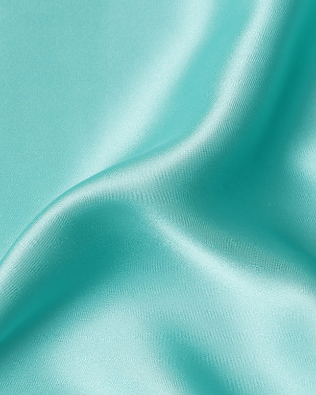 Aqua Blue Pure Silk Satin Fabric 110cm | Chinese Silk Satin