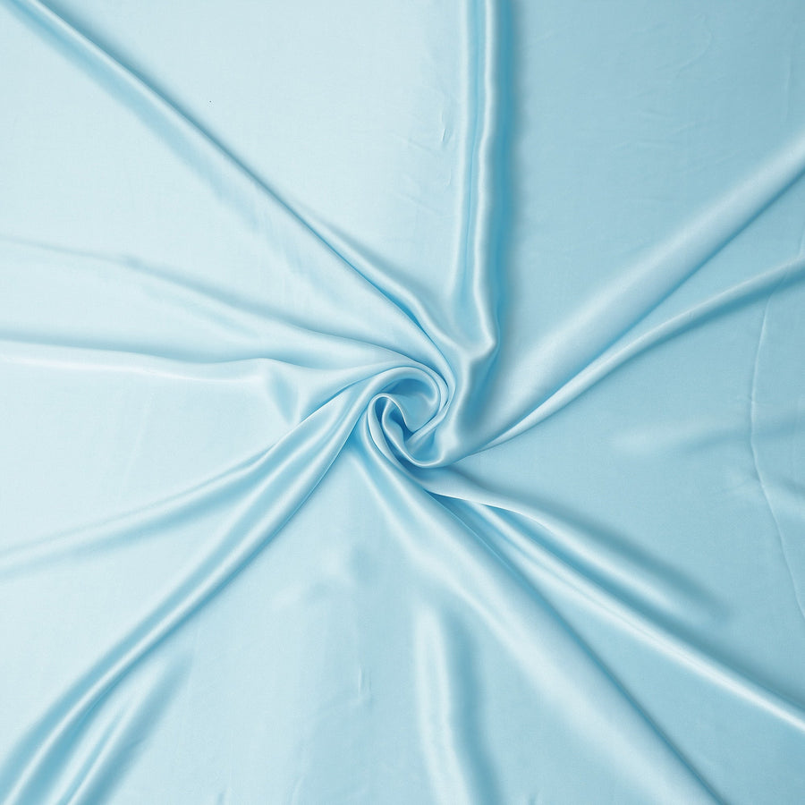 Baby Blue Pure Silk Satin Fabric 110cm | Chinese Silk Satin