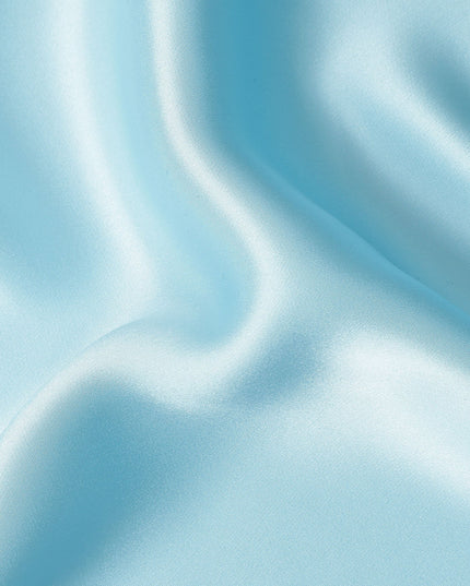 Baby Blue Pure Silk Satin Fabric 110cm | Chinese Silk Satin