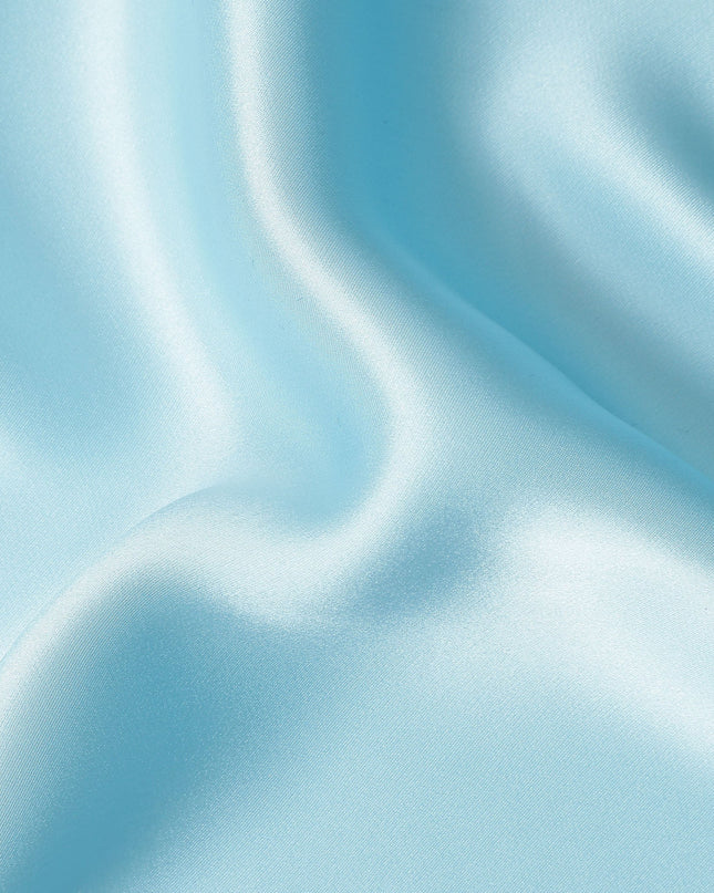 Baby Blue Pure Silk Satin Fabric 110cm | Chinese Silk Satin