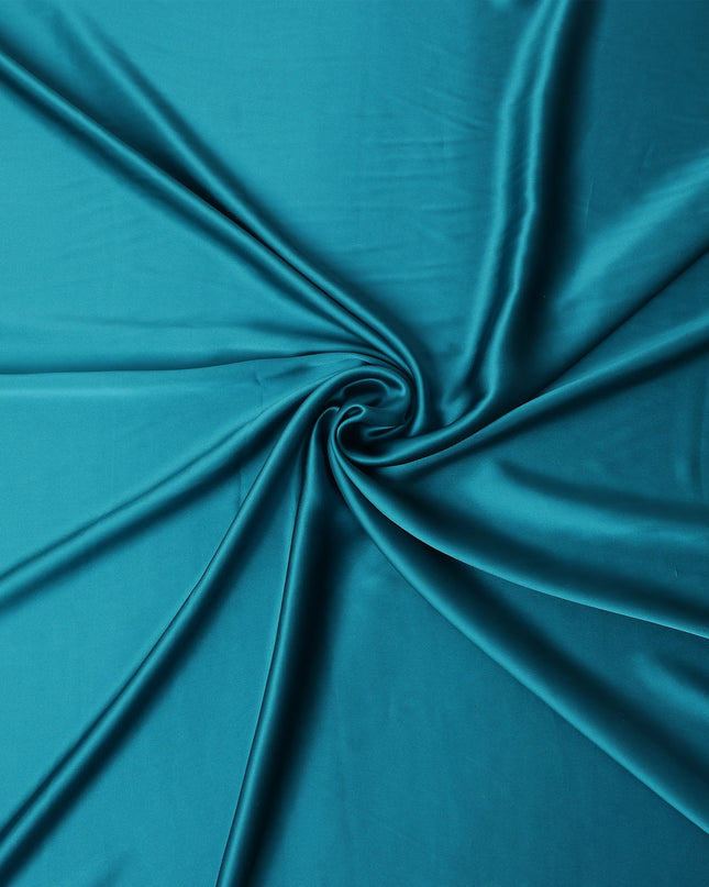 Teal Blue Pure Silk Satin Fabric 110cm | Chinese Silk Satin
