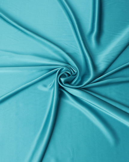 Aqua Teal Pure Silk Satin Fabric 110cm | Chinese Silk Satin