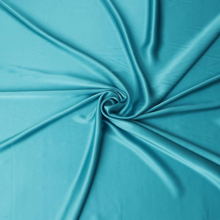 Aqua Teal Pure Silk Satin Fabric 110cm | Chinese Silk Satin