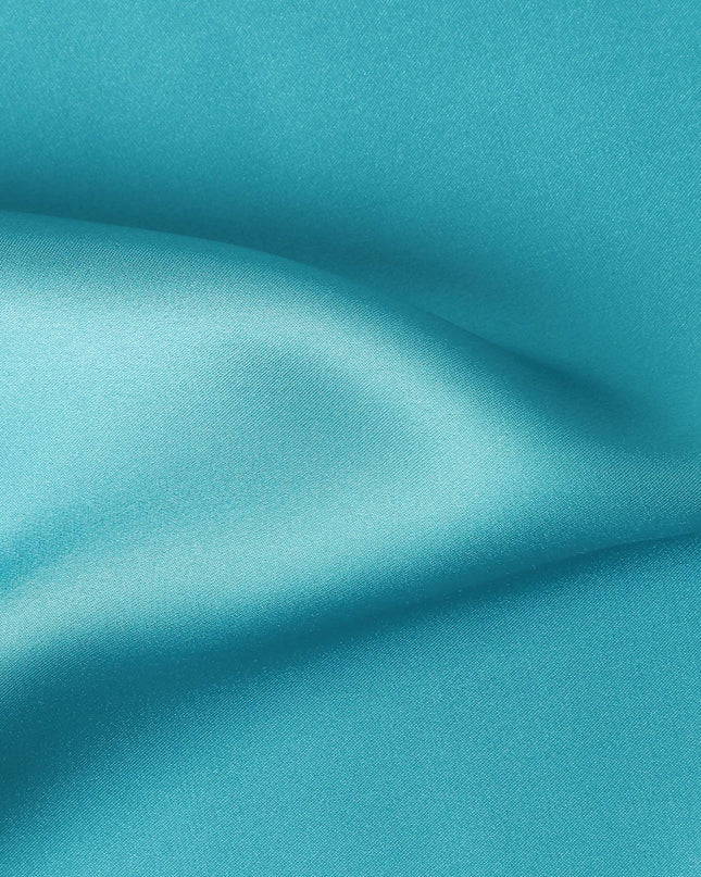 Aqua Teal Pure Silk Satin Fabric 110cm | Chinese Silk Satin