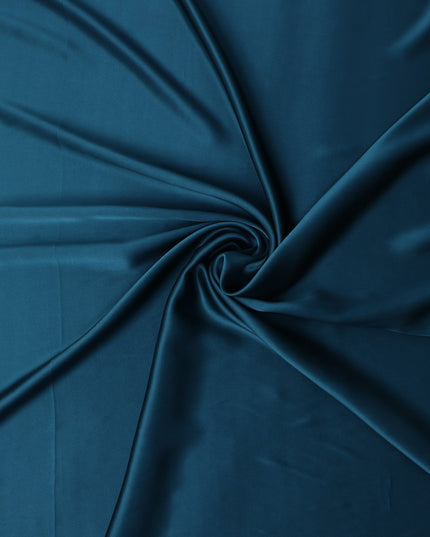 Deep Teal Pure Silk Satin Fabric 110cm | Chinese Silk Satin