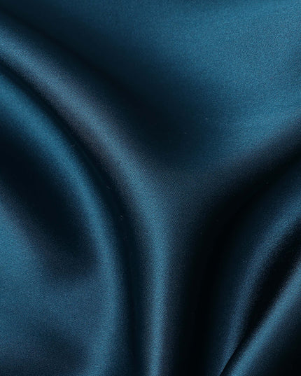 Deep Teal Pure Silk Satin Fabric 110cm | Chinese Silk Satin