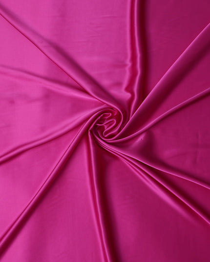 Fuchsia Pink Silk Satin Fabric 110cm