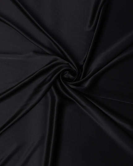Black Silk Satin Fabric 110cm Premium