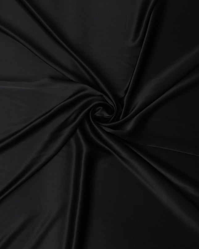 Black Silk Satin Fabric 110cm Premium