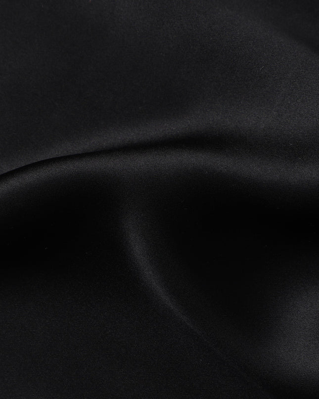 Black Silk Satin Fabric 110cm Premium
