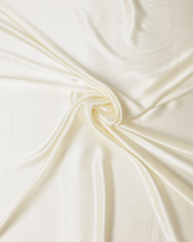 Ivory White Silk Satin Fabric 110cm