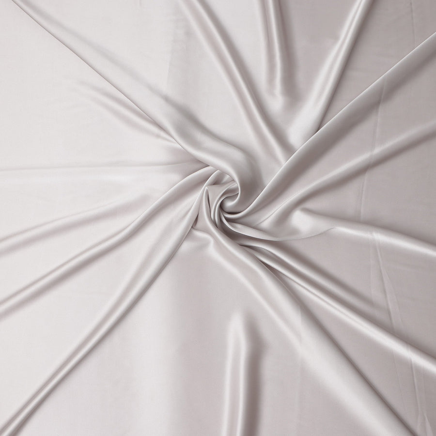 Silver Grey Silk Satin Fabric 110cm