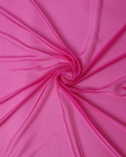 Fuchsia Pink Silk Chiffon Fabric 110cm