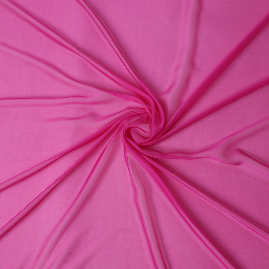 Fuchsia Pink Silk Chiffon Fabric 110cm