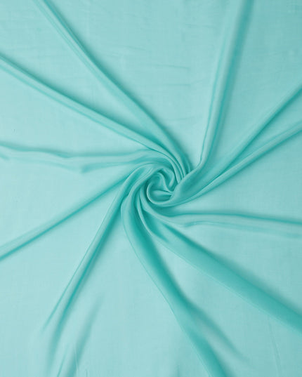Mint Blue Pure Silk Chiffon Fabric 110cm | Chinese Silk