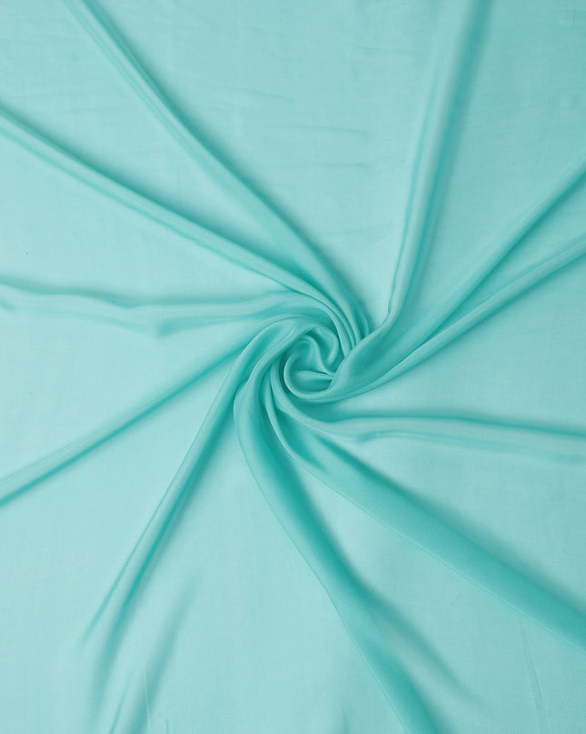 Mint Blue Pure Silk Chiffon Fabric 110cm | Chinese Silk