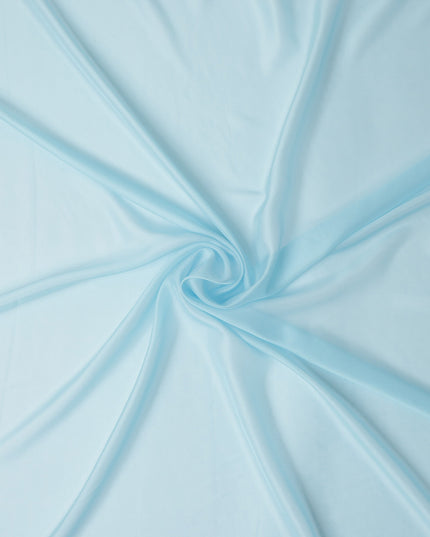 Baby Blue Pure Silk Chiffon Fabric 110cm | Chinese Silk