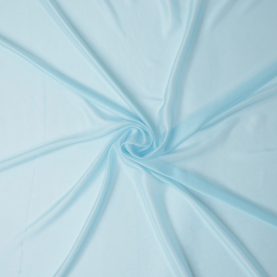 Baby Blue Pure Silk Chiffon Fabric 110cm | Chinese Silk