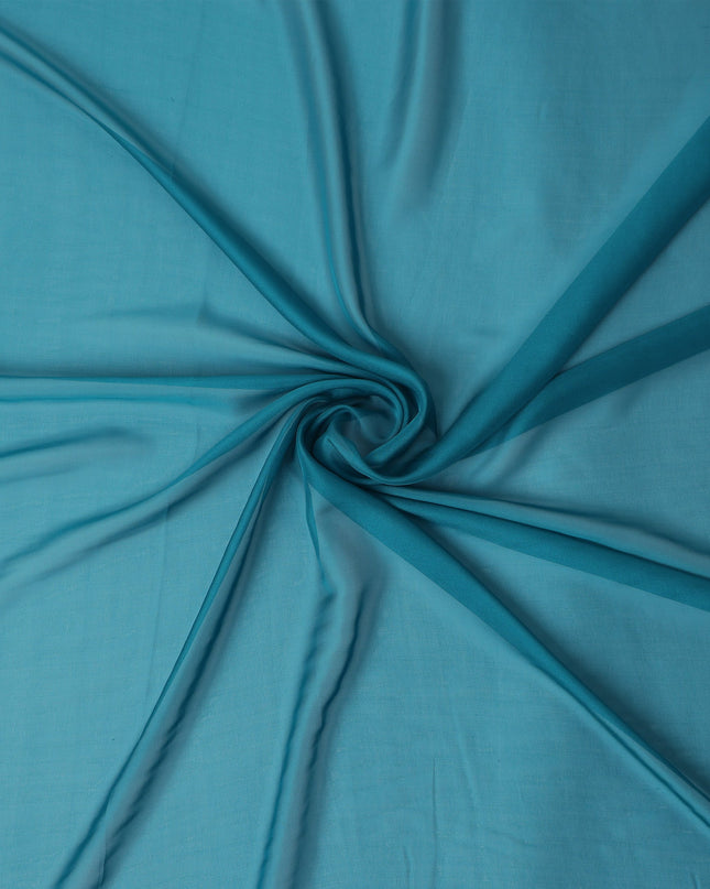 Turquoise Blue Pure Silk Chiffon Fabric 110cm | Chinese Silk