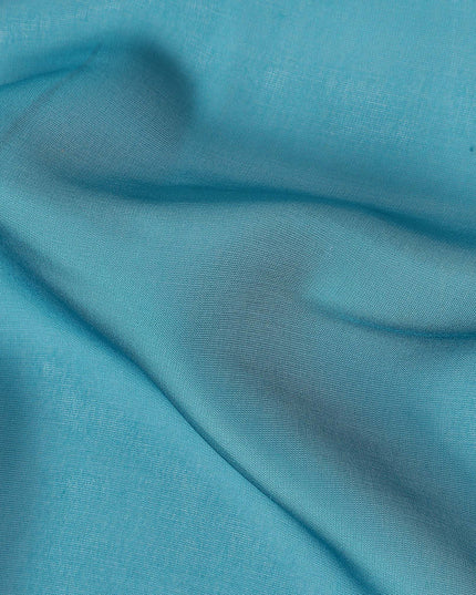 Turquoise Blue Pure Silk Chiffon Fabric 110cm | Chinese Silk