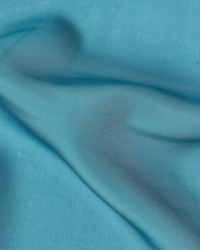 Turquoise Blue Pure Silk Chiffon Fabric 110cm | Chinese Silk