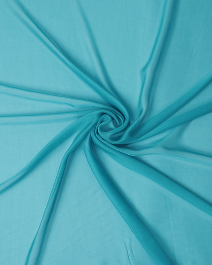 Light Turquoise Pure Silk Chiffon Fabric 110cm | Chinese Silk