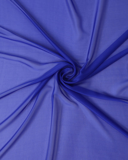 Royal Blue Pure Silk Chiffon Fabric 110cm | Chinese Silk