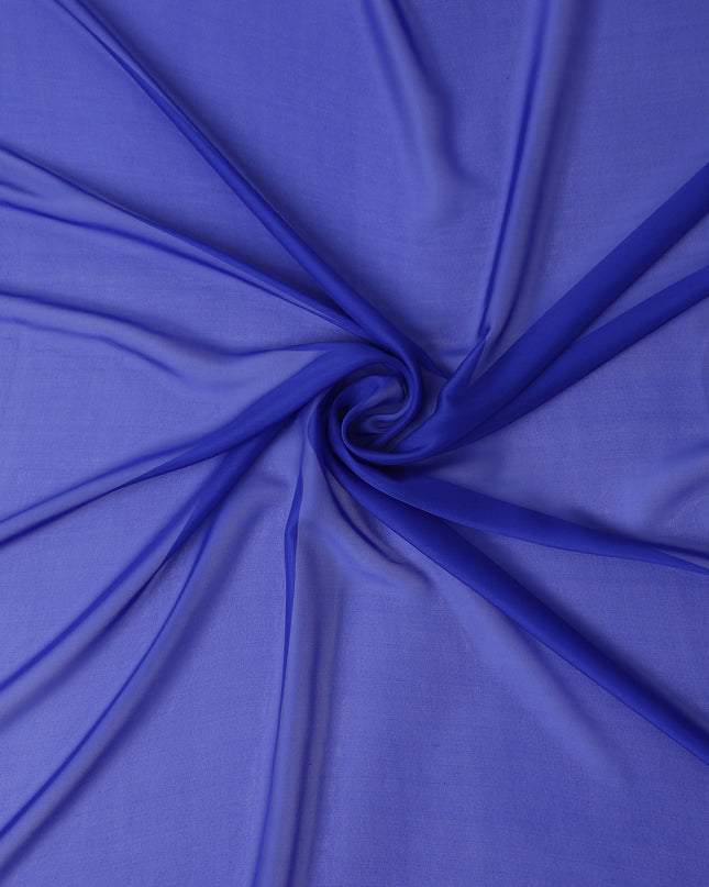 Royal Blue Pure Silk Chiffon Fabric 110cm | Chinese Silk