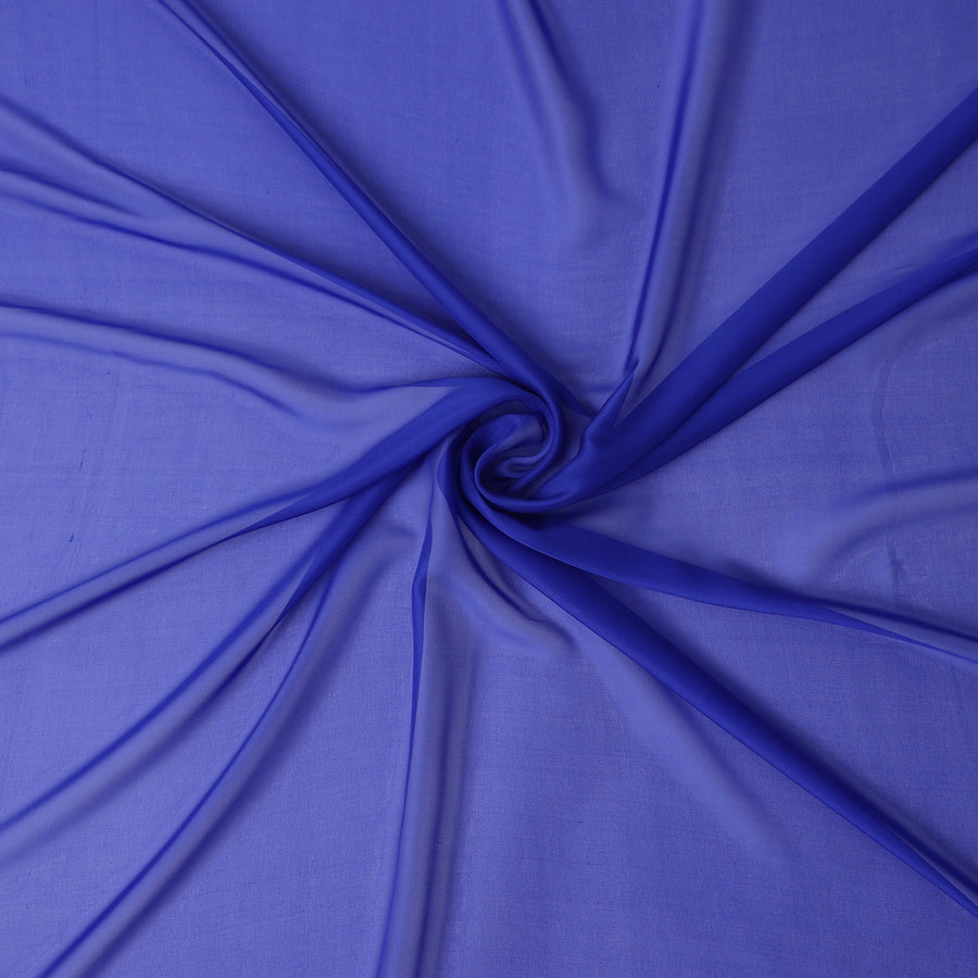Royal Blue Pure Silk Chiffon Fabric 110cm | Chinese Silk