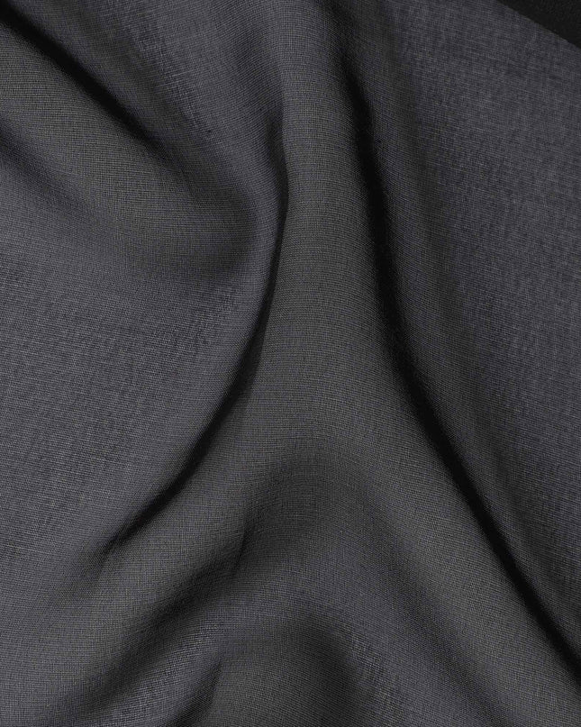 Black Silk Chiffon Fabric 110cm Premium
