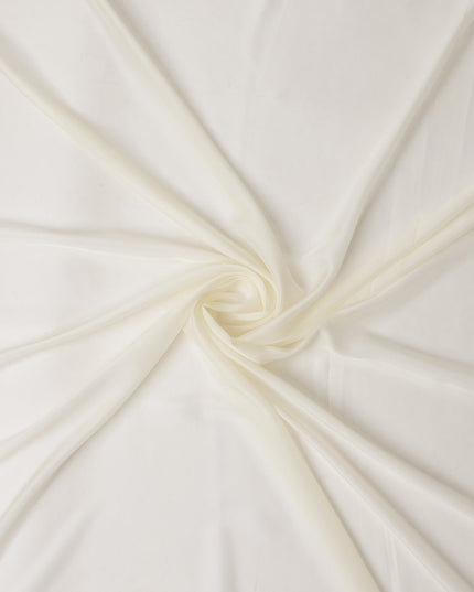 Ivory White Silk Chiffon Fabric 110cm