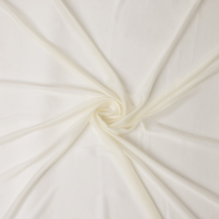 Ivory White Silk Chiffon Fabric 110cm
