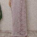 Dusty Rose Pink Chantilly Lace Saree - D31680