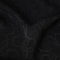 Jet Black Silk Crepe Jacquard Fabric 140cm