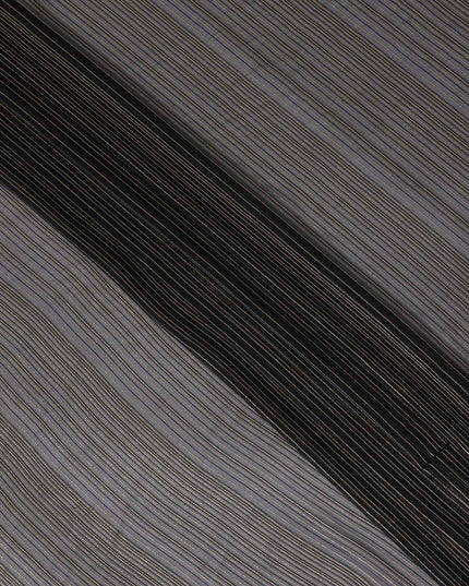 Charcoal Grey Metallic Silk Chiffon 110cm