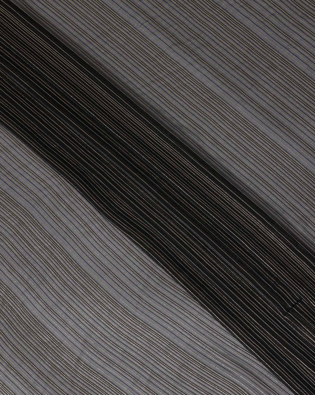 Charcoal Grey Metallic Silk Chiffon 110cm