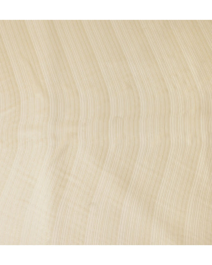Cream Ivory Metallic Silk Chiffon 110cm