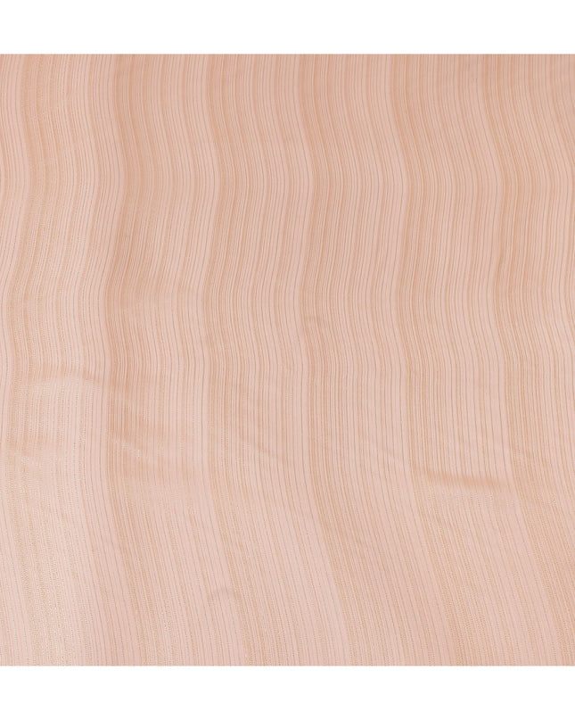 Peach Pink Metallic Silk Chiffon 110cm