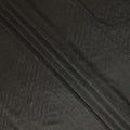 Charcoal Black Synthetic Tussar Embroidery Fabric 110cm