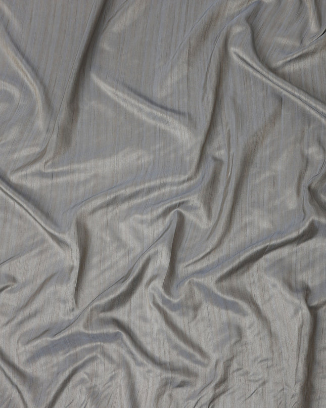 Silver Grey Tussar Silk Fabric India 110cm