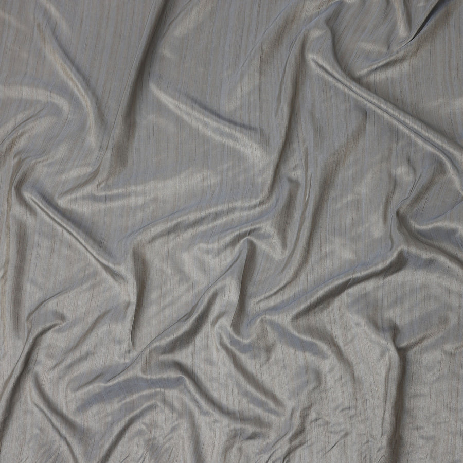 Silver Grey Tussar Silk Fabric India 110cm