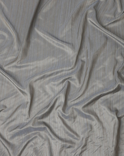 Slate Grey Plain Tussar Silk Fabric 110cm | Indian Silk