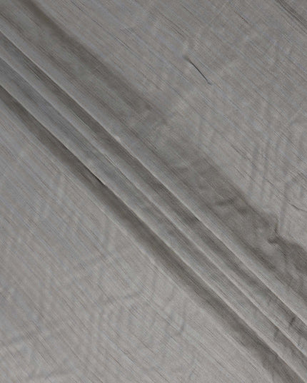 Silver Grey Tussar Silk Fabric India 110cm